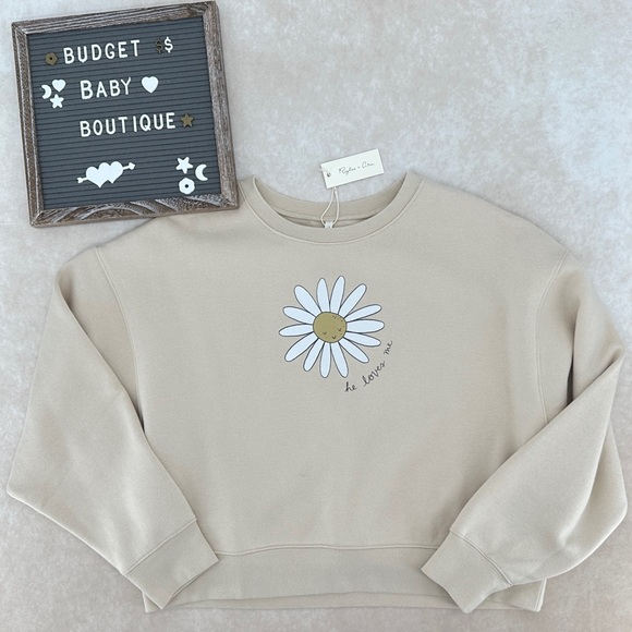 Rylee + Cru Sweaters - New Rylee + Cru Daisy Boxy Pullover